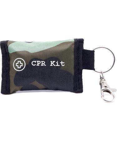 mantuuu CPR Ventilation Mask Set of 2 | Essential First Aid Kit with Disposable Gloves & Key Ring Carabiner - International Shipping Available - Buy Online on SooperMarket.com