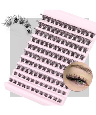 Focipeysa Wispy Cluster Lashes 120pcs | D Curl Fluffy Individual Lashes 8-16mm | Natural Look DIY Eyelash Extensions - Buy Online on SooperMarket.com