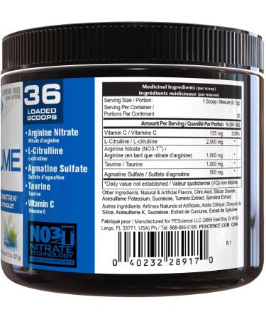 PEScience High Volume Pre Workout Powder with L Arginine Nitrate Cotton Candy 36 Scoops Caffeine Free - Buy Online on SooperMarket.com