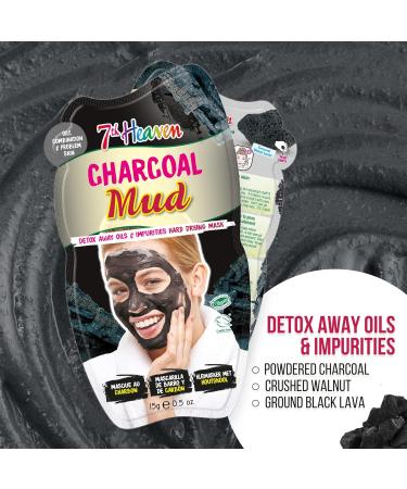 7th Heaven Charcoal Facial Masks - Deep Cleansing 5 oz Masque for Glowing Skin - International Shipping Available - Buy Online on SooperMarket.com