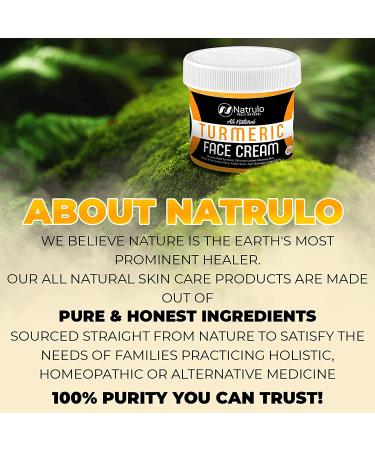 Natrulo Turmeric Face Cream for Face & Body - Natural Skin Brightening Lotion - USA Made 2 Oz - Buy Online on SooperMarket.com