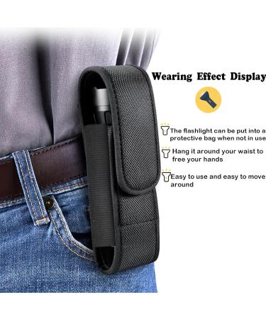 Hpamba Nylon Flashlight Holster - Versatile Belt Bag for Hunting Outdoors & Hiking - Fits 10cm to 13cm Flashlights - Buy Online on SooperMarket.com