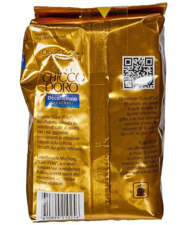 Chiccodoro Cuor d'Oro Decaffeinated Coffee Beans - 250g | Premium Italian Coffee | International Shipping - Buy Online on SooperMarket.com