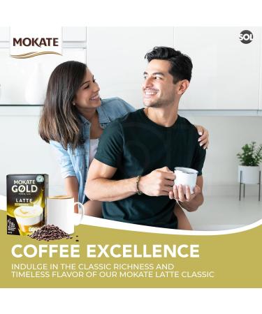 SOL 120pk (12 x 10pk) Mokate Coffee Sachets Latte Classic Sachet Coffee Sticks Instant Coffee Sachets Individual Coffee Sachets Coffee Sachets Individually Wrapped Coffee Sachet + Stickers - Buy Online on SooperMarket.com