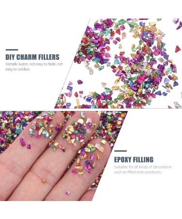 FRCOLOR 1 Glass Chip Chunky Flakes Sequins Metallic Crushed Glass Epoxy Filler Charms Irregular Nail Art Crushed Glass Flakes for Nails Retro Vase Manicure Fillers Nail Stickers 3D Crystal 0.5X0.3cm Colorful - Buy Online on SooperMarket.com