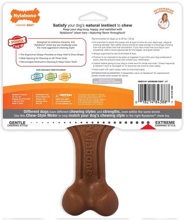 Nylabone Wishbone Dog Chew Toy for Adult Dogs - Bison Large/Giant Size | Durable Ergonomic Design | For Puppies and Adult Dogs | 1 Count - Buy Online on SooperMarket.com