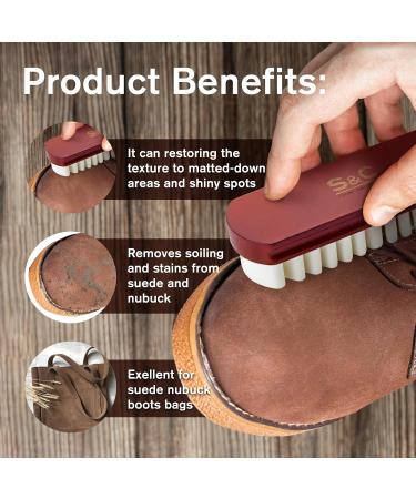 Stone and Clark Horse Hair Shoe Brush - Premium Quality Leather Polish Brush with Horse Hair Bristles - Beech Wood Handle - Ideal for Suede and Crepe Shoes - Buy Online on SooperMarket.com