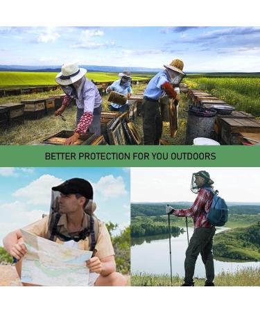 DOKLY 8 Pack Mosquito Net Head Face Mesh Cover Anti Bee Bug Insect Mosquito Bits Mesh Hat Mask Face Protector for Outdoor Camping Hiking(Black + Green) - Buy Online on SooperMarket.com