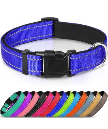 Joytale Dog Collar Reflective Dog Collar for Medium-Sized Dogs M Royal Blue M (Pack of 1) Royal Blue