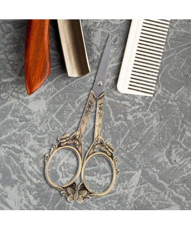 Compact Stainless Steel Beauty Scissors - Multi-Function Eyebrow & Nose Hair Scissors for Travel | Wear-Resistant & Portable - Buy Online on SooperMarket.com