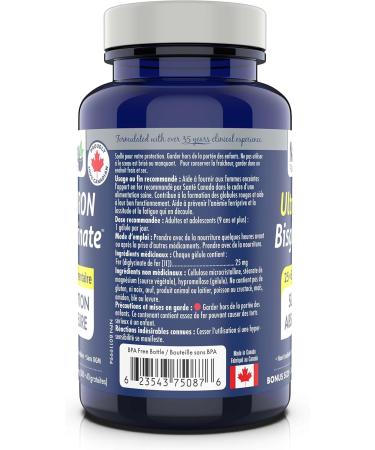 240 vcaps Iron Bisglycinate 25 mg Elemental Iron Superior Absorption Made in Canada (240 caps) 240 count (Pack of 1) - Buy Online on SooperMarket.com
