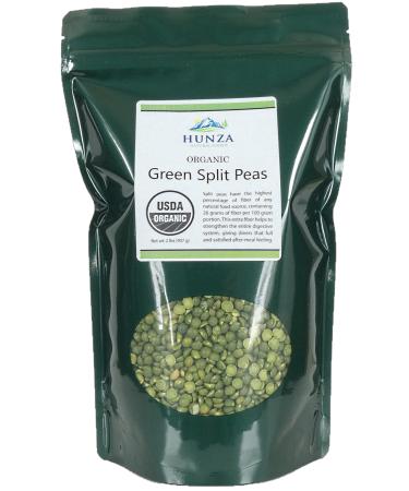 Hunza Organic Green Split Peas (2 lbs) 2 Pound (Pack of 1)