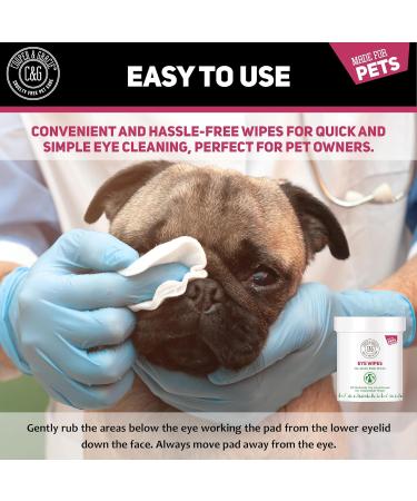 Dog Eye Wipes | Tear Stain Remover For Dogs Eyes | Remove Dog Eye Crust & Eye Discharge | Biodegradable Pre-soaked Textured | Safe & Easy Cleaning For Dogs & Cats | Pack Of 100 - Buy Online on SooperMarket.com
