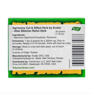 Agrimony Cut & Sifted Tea by Evalar Altai Siberian Agrimonia Eupatoria Relict Herb 50g - Buy Online on SooperMarket.com