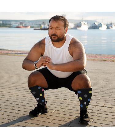 Zfsock Compression Stockings for Thick Calves | 20-30mmHg Medical Support Socks for Men & Women | XXL Point Pattern Travel & Nursing Socks - Buy Online on SooperMarket.com