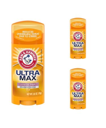 Arm & Hammer Arm & Hammer Ultramax Deodorant Antiperspirant Powder Fresh 2.6 oz (Pack of 3)