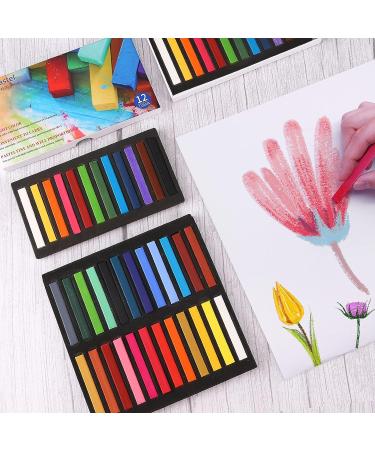 LOONENG Non-Toxic Soft Pastels Chalk - 24 Assorted Colors for Crafts, Drawing, Blending, Shading - Buy Online on SooperMarket.com