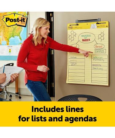 Post-it Super Sticky Easel Pad  25 in x 30 in Sheets  Yellow Paper with Lines  30 Sheets/Pad  2 Pads/Pack  Great for Virtual Teachers and Students (561) - Buy Online on SooperMarket.com