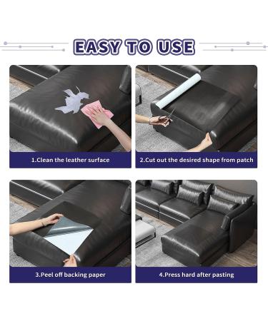 Besezx Self Adhesive Leather Repair Patch 30 in x 16 in Large Leather Patches for Furniture Leather Repair kit for Couch Car Seat Motorcycle seat Loveseat (Black) 30x 16(Fine-Grained) Black - Buy Online on SooperMarket.com