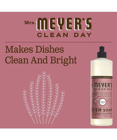 Mrs. Meyer's Liquid Dish Soap Rosemary - 16 Fl Oz | Eco-Friendly & Effective Cleaning for All Your Dishes | International Shipping Available - Buy Online on SooperMarket.com