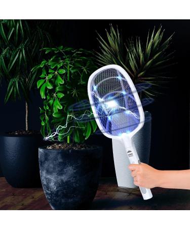 2 in 1 Electric Bug Zapper | USB Rechargeable Mosquito Trap Lamp & Racket | Powerful Grid | Safe for Home & Outdoor | Pack of 1 - Buy Online on SooperMarket.com