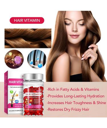 Hair Vitamins Serum Capsules - Nourishing A C E & Pro B5 No Rinse Treatment for Women & Men | Boost Hair Growth & Shine - Buy Online on SooperMarket.com