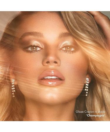 ICONIC Glaze Crayon Dual-Ended Glitter Eyeshadows - Champagne | Sparkling Wet-Look Glazed Effect - Buy Online on SooperMarket.com