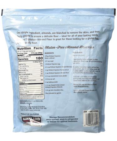 Kirkland Signature Almond Flour Blanched Superfine - 3 lbs (1.36 kg) Pack of 1 - California Grown - Buy Online on SooperMarket.com