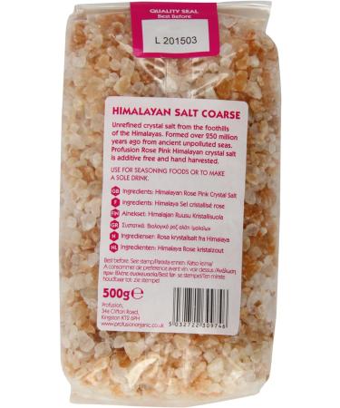 Profusion Organic Himalayan Rose Pink Crystal Salt Coarse 500g 1 - Buy Online on SooperMarket.com