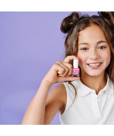 Miss Nella Watermelon Popsicle Safe Neon Pink Glitter Nail Polish for Kids - Non-Toxic, Odour Free Formula | Water Based, Easy Peel Off | Children and Toddlers - Buy Online on SooperMarket.com