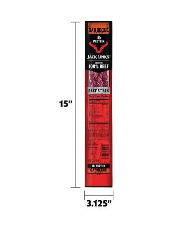 Jack Link's BBQ Beef Steak - 16g Protein Snack  2oz (Pack of 12) | Premium Quality - Buy Online on SooperMarket.com