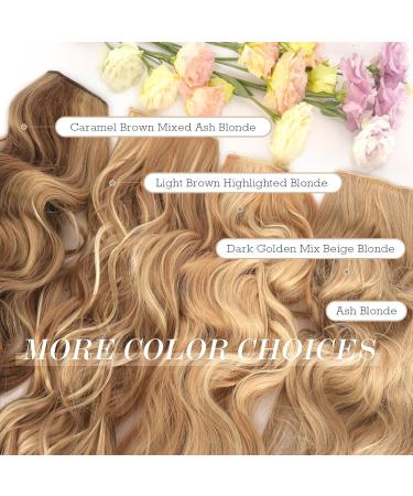 Feshfen Secrets Invisible Hair Extensions - Long Corrugated Synthetic Hair for Women | Dark Golden Mix 50 cm - Buy Online on SooperMarket.com