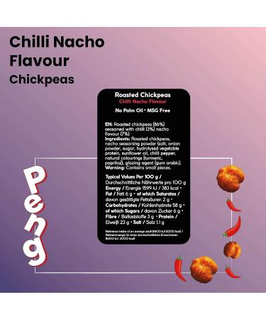 Peng Roasted Chickpeas Snack (6 x 30g) - High Protein Chilli Nacho Flavor - Buy Online on SooperMarket.com