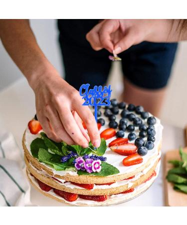 TENDYCOCO 30pcs 2023 delicate cake supplies 2023 cupcake toppers graduate grad cake decorations props graduation cupcake picks graduation hat paper cup food pick class of 2023 decorations Blue - Buy Online on SooperMarket.com
