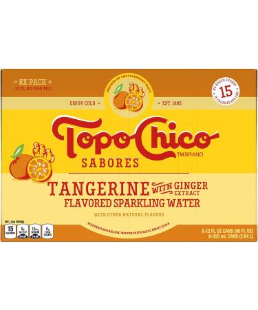 Buy Topo Chico Tangerine with Ginger Extract 12oz 8pk - Refreshing Sparkling Water | International Shipping Available - Buy Online on SooperMarket.com