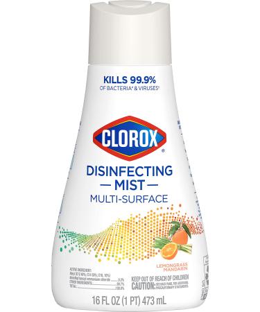 Clorox Disinfecting Mist Refill, Multi-Surface Disinfectant, Lemongrass Mandarin, 16 Fluid Ounces
