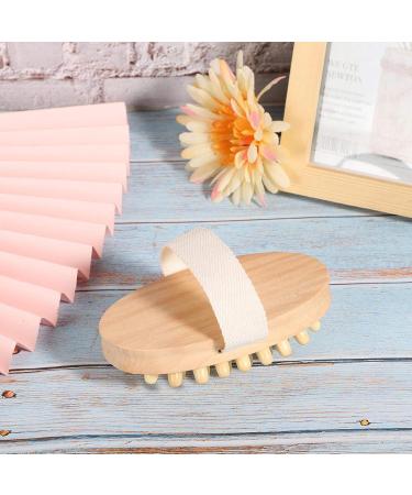 Body Massage Brush - Handheld Natural Wood Scrubber for Smooth Skin & Anti-Cellulite | Best Hair & Muscle Massager - Buy Online on SooperMarket.com