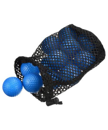 PATIKIL Golf Practice Balls, Hollow Swing Training Driving Range Ball with Mesh Bag for Indoor Golf Tennis Sport Blue