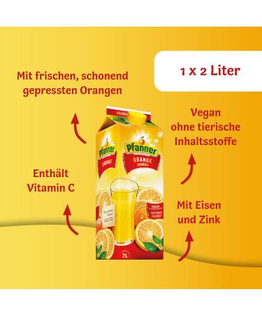 Buy Pfanner Orange Nectar - 2L | 50% Fruit Content & High Vitamin C | Delicious Orange Drink - Buy Online on SooperMarket.com