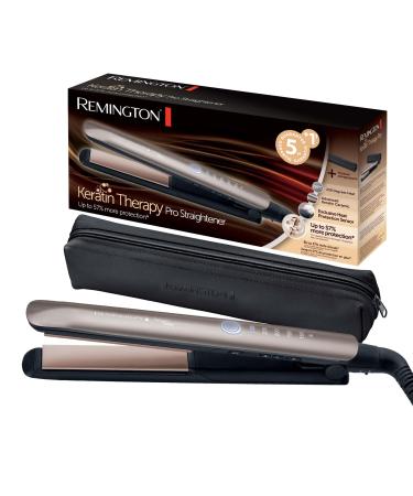 Remington smoothing iron Profi heat protection sensor to reduce hair damage Keratin Protect (high-quality keratin ceramic coating with almond oil) Digital display 160-230 C hair smoothing S8593 Hair smooth