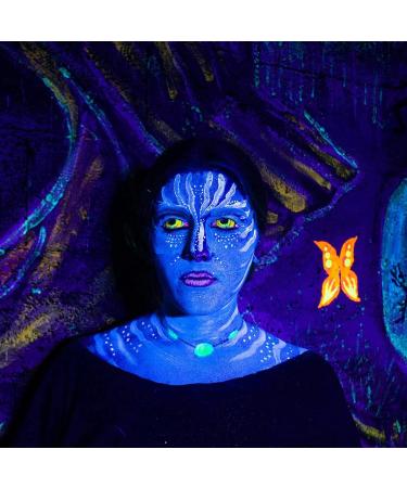 CCbeauty Neon UV Body Paint: 8 Colors Glow In The Dark Face Paint Kit with Brushes - Non-Toxic Professional Makeup for Adults Halloween Costumes - Buy Online on SooperMarket.com