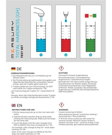 Measure Water Hardness - Measurys German Test Kit with 30ml Titration Solution for 550+ Measurements - Buy Online on SooperMarket.com