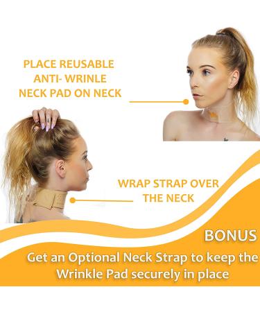 Silicone Neck Wrinkle Pads with Strap - Pack of 3 | Reusable Anti-Aging Masks for Neck Lines Treatment - Buy Online on SooperMarket.com