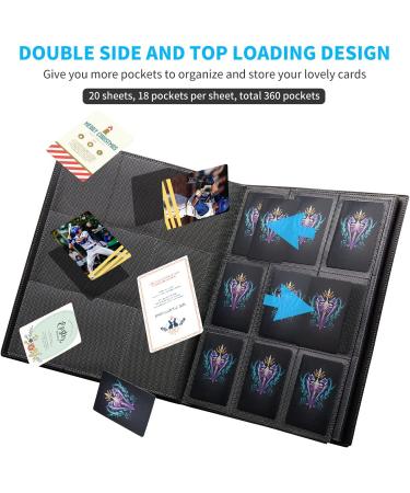 432 Pocket JIQEZNL Card Binder | Upgraded Trading Card Binder for MTG, TCG, Sports, and Collectibles - Black - Buy Online on SooperMarket.com