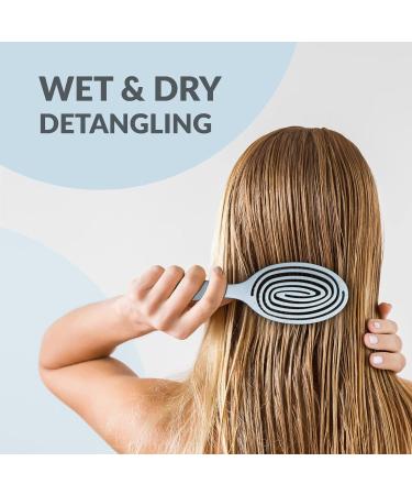 marQus Detangle Hair Brush - Ultra-soft Bristles for Men & Women - Tangle-Free Hair, Wet & Dry Use - 1pcs Arctic Brush - Buy Online on SooperMarket.com