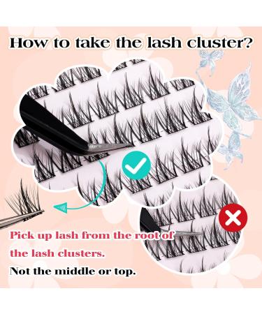 D.I.Y. Wispy D Curl Eyelash Extension Kit - 63Pcs Cluster Lashes with Waterproof Bond & Seal, Tweezers Included | Goddvenus G-manga - Buy Online on SooperMarket.com