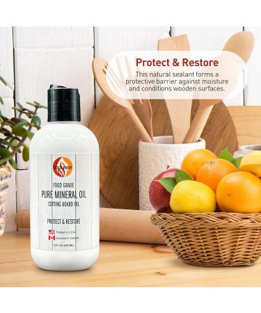 Torch Paste Mineral Oil for Wood Burned Crafts - Food Grade Conditioner for Cutting Boards & Charcuterie Boards - 8 oz - Perfect for Kitchen Utensils - Buy Online on SooperMarket.com