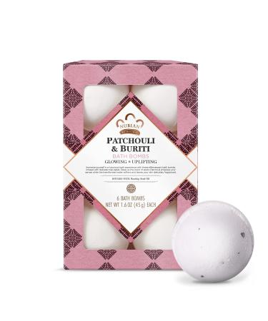 Nubian Heritage Patchouli & Buriti Bath Bombs 6 Bath Bombs 1.6 oz (45 g) Each
