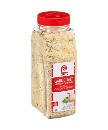 Lawry's Coarse Grind Garlic Salt with Parsley, 28 oz - One 28 Ounce Container of Garlic Salt and Parsley Seasoning for Beef, Poultry, Stir-Fry and Pasta