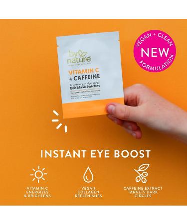 By Nature Vitamin C + Caffeine Under Eye Mask Patches - Brightening & Hydrating - 5 Pairs - Buy Online on SooperMarket.com